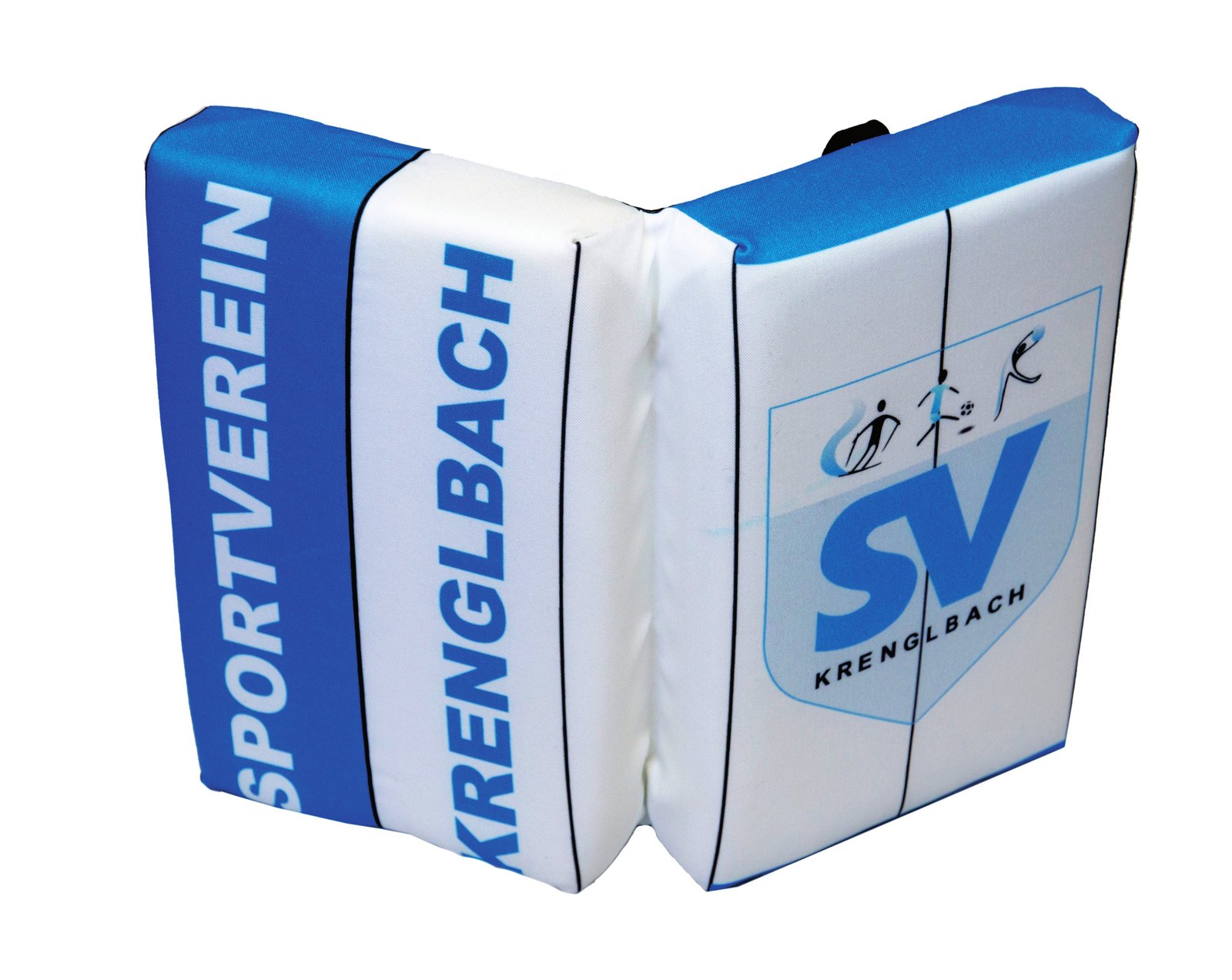 Gepolstertes Sitzkissen in Vereinsfarben