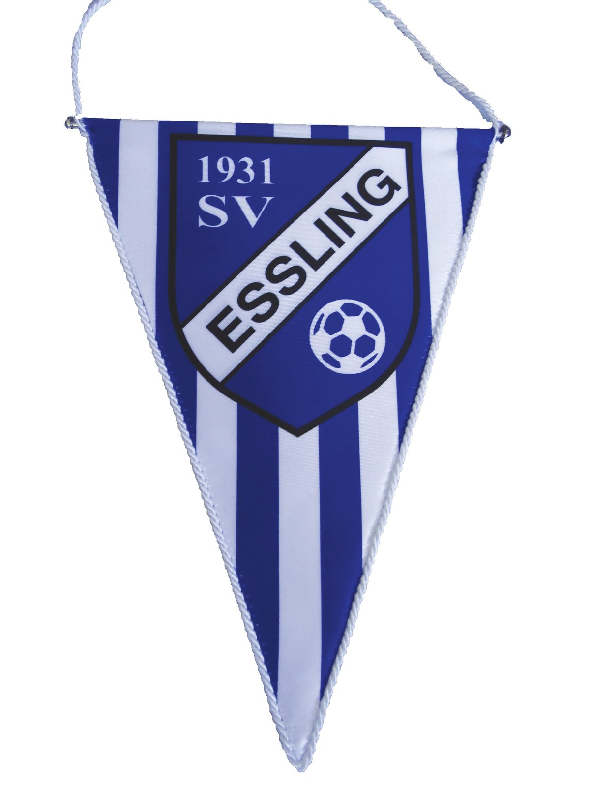 Wandwimpel mit Vereinswappen und Gründungsjahr